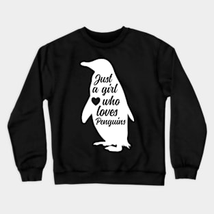 Girl Who Loves Penguins Crewneck Sweatshirt